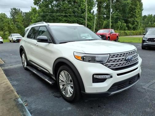 Star White Metallic Tri-Coat 2024 Ford Explorer Limited