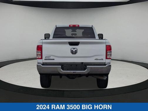 Bright White Clearcoat 2024 RAM 3500 Big Horn Crew Cab 4x4 8' Box