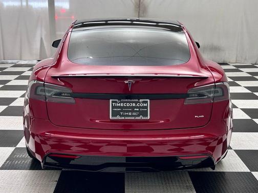Red Multi-Coat 2022 Tesla Model S Plaid