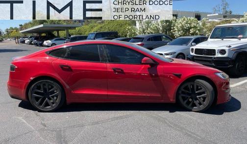 Red Multi-Coat 2022 Tesla Model S Plaid
