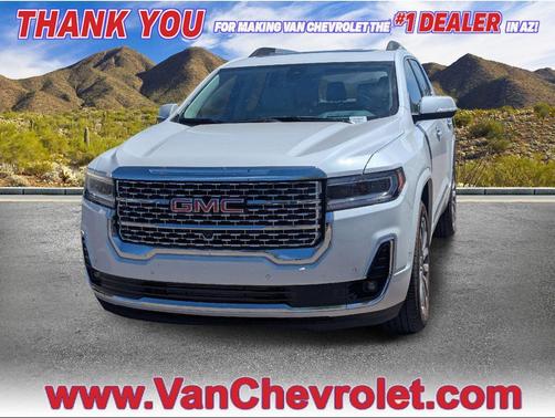 White Frost Tricoat 2023 GMC Acadia Denali