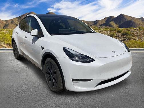 Pearl White Multi-Coat 2025 Tesla Model Y Long Range Dual Motor All-Wheel Drive