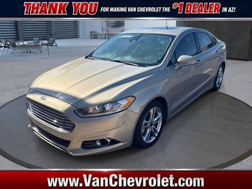 White Platinum Metallic Tri-Coat 2015 Ford Fusion Hybrid Titanium
