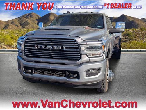 Billet Silver Metallic Clearcoat 2024 RAM 3500 Laramie Crew Cab 4x4 8' Box