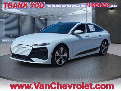 Glacier White Metallic 2025 Audi A6 e-tron Prestige