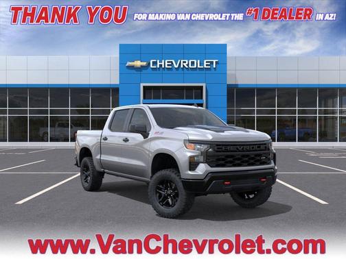 Sterling Gray Metallic 2026 Chevrolet Silverado 1500 Custom Trail Boss