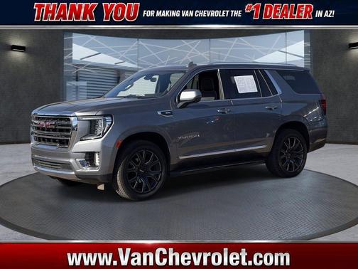 Satin Steel Metallic 2021 GMC Yukon SLT
