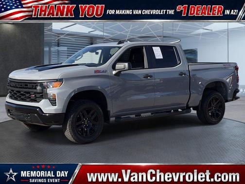Slate Gray Metallic 2024 Chevrolet Silverado 1500 Custom Trail Boss Truck