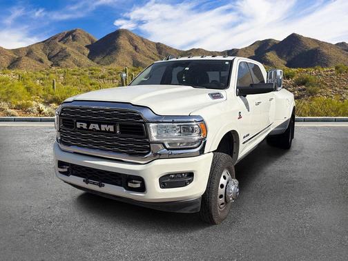 Pearl White 2021 RAM 3500 Limited Mega Cab 4x4 6'4' Box