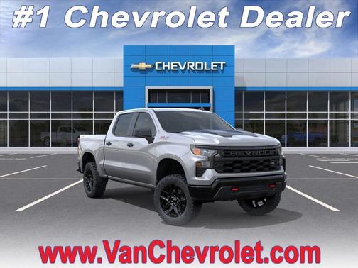Sterling Gray Metallic 2026 Chevrolet Silverado 1500 Custom Trail Boss Truck