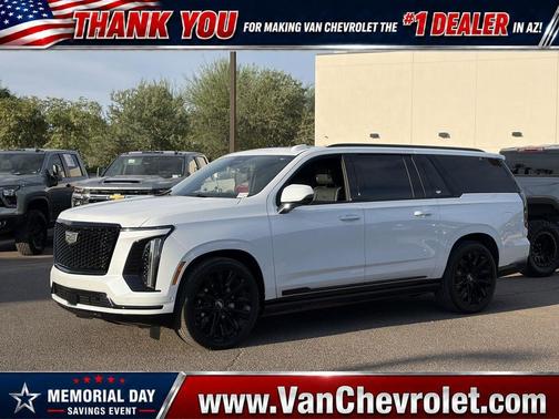 Vibrant White Tricoat 2026 Cadillac Escalade ESV Sport