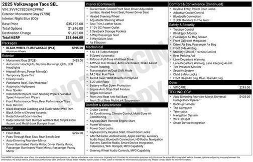 2025 Volkswagen Taos 1.5T SEL