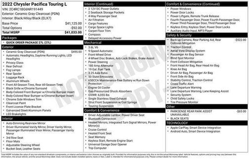 2022 Chrysler Pacifica Touring-L