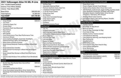 2021 Volkswagen Atlas 3.6 V6 SEL R-Line