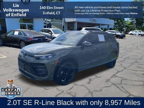 Avocado Green W/Black Roof 2025 Volkswagen Tiguan 2.0T SE R-Line Black
