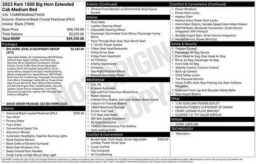 2022 RAM 1500 Big Horn