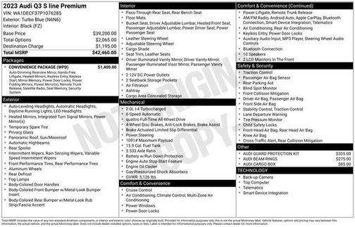 Turbo Blue 2023 Audi Q3 45 S line Premium