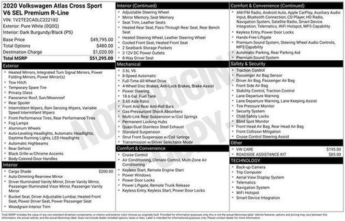 2020 Volkswagen Atlas Cross Sport 3.6L V6 SEL Premium R-Line