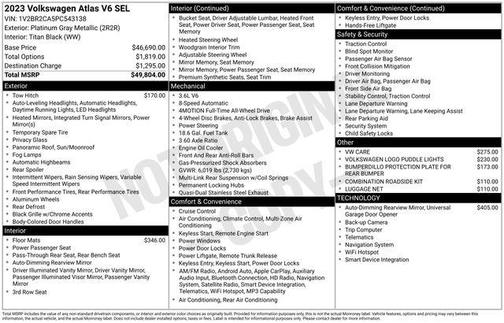 2023 Volkswagen Atlas 3.6L SEL