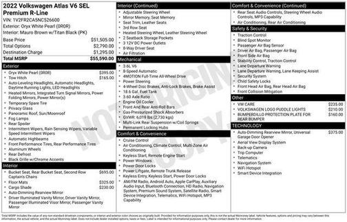 2022 Volkswagen Atlas 3.6L SEL Premium R-Line