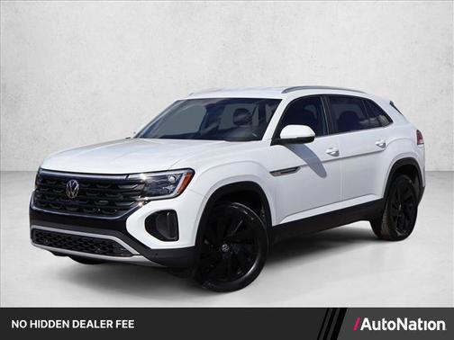 Pure White 2024 Volkswagen Atlas Cross Sport 2.0T SE w/Technology 4MOTION