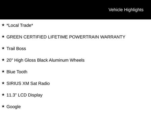 Black 2023 Chevrolet Colorado Trail Boss