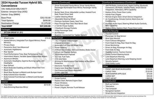 2024 Hyundai TUCSON Hybrid SEL Convenience
