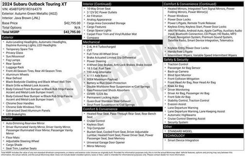 2024 Subaru Outback Touring XT