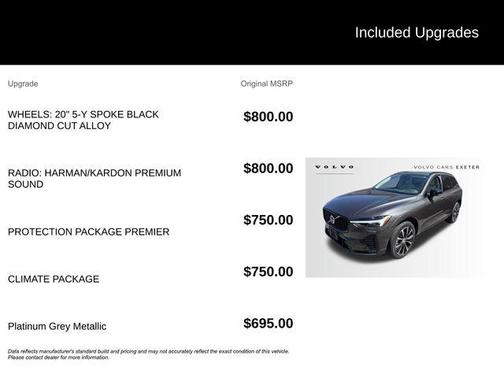 Platinum Gray Metallic 2023 Volvo XC60 B5 Plus Dark Theme