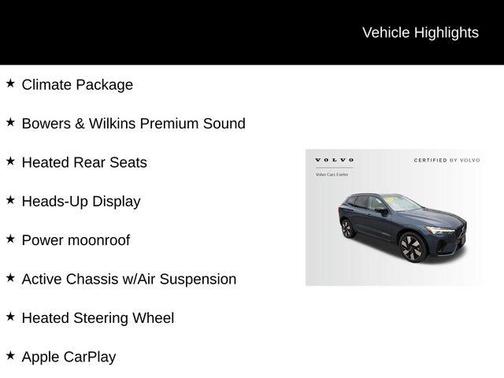 2024 Volvo XC60 Recharge Plug-In Hybrid T8 Ultimate Dark Theme