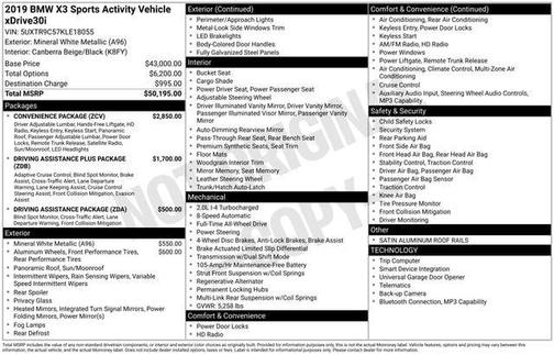 2019 BMW X3 xDrive30i