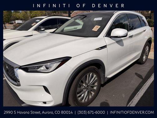 Radiant White 2023 INFINITI QX50 LUXE AWD