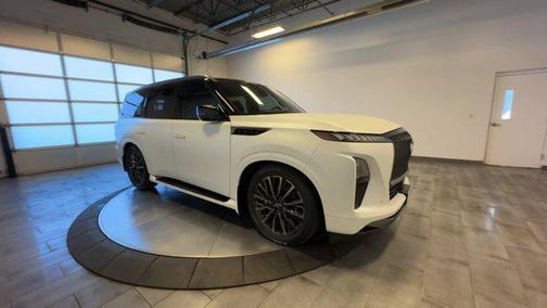 Radiant White/Black Obsidian 2025 INFINITI QX80 AUTOGRAPH AWD