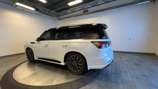 Radiant White/Black Obsidian 2025 INFINITI QX80 AUTOGRAPH AWD