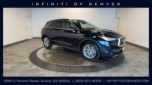 Hermosa Blue 2025 INFINITI QX50 Luxe AWD