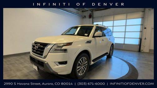 Aspen White Tricoat 2023 Nissan Armada SL 4WD
