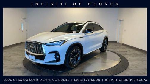 Radiant White 2025 INFINITI QX55 ESSENTIAL