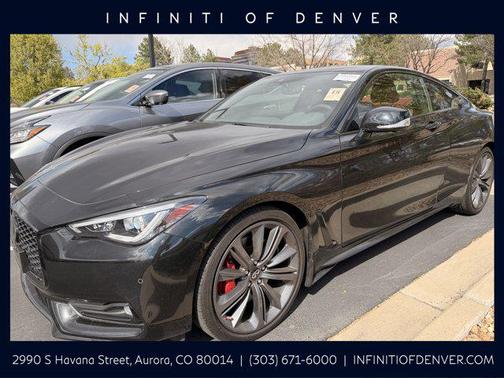 Midnight Black 2022 INFINITI Q60 3.0t Red Sport 400