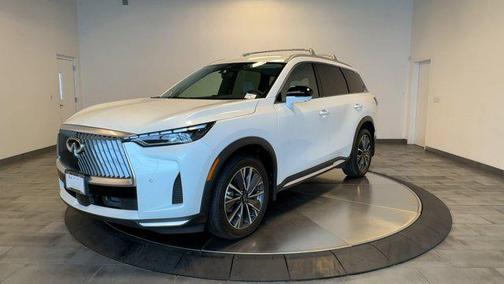 Radiant White 2026 INFINITI QX60 LUXE AWD