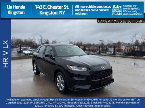 Crystal Black Pearl 2024 Honda HR-V LX