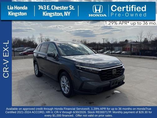 Meteorite Gray Metallic 2024 Honda CR-V EX-L AWD