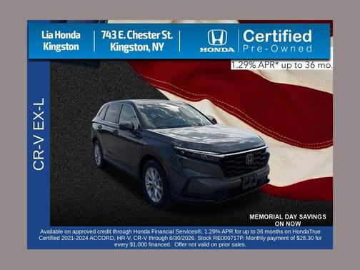 Meteorite Gray Metallic 2024 Honda CR-V EX-L AWD