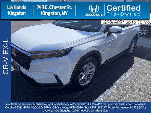 Platinum White Pearl 2023 Honda CR-V EX-L