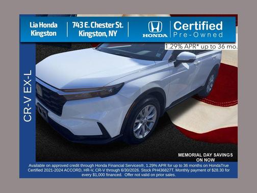 Platinum White Pearl 2023 Honda CR-V EX-L