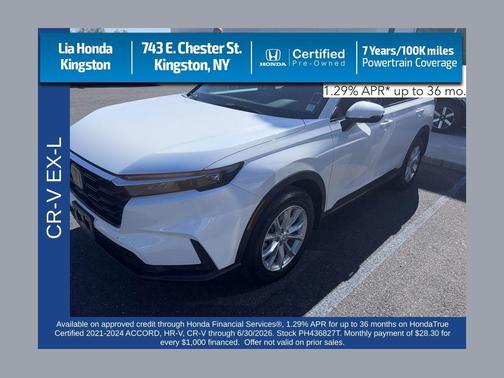 Platinum White Pearl 2023 Honda CR-V EX-L