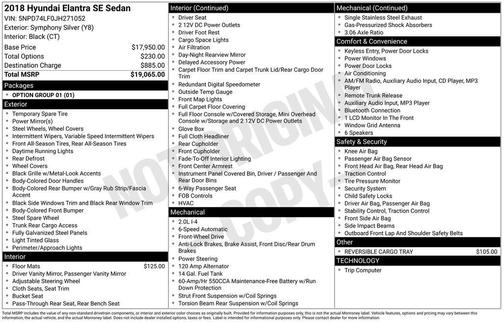2018 Hyundai ELANTRA SE