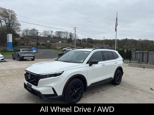 Platinum White Pearl 2023 Honda CR-V Hybrid Sport AWD