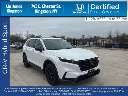 Platinum White Pearl 2023 Honda CR-V Hybrid Sport AWD