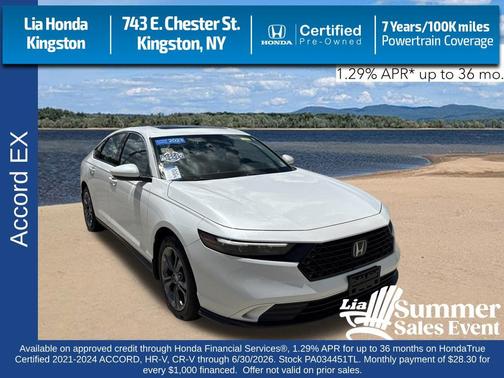 Platinum White Pearl 2023 Honda Accord EX