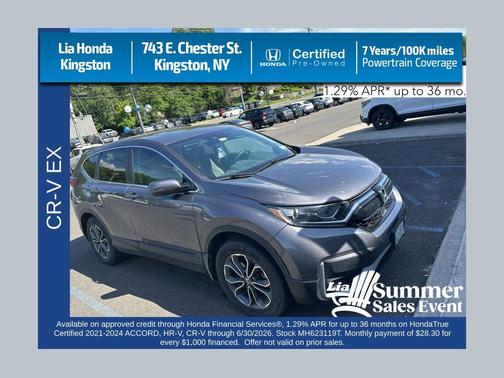 Sonic Gray Pearl 2021 Honda CR-V AWD EX